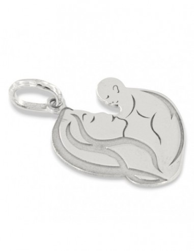 Ciondolo Argento Rodiato Madre Con Neonato [47d03409]