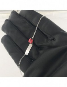 Bracciale Argento Rodiato Neonato Piastra Centrale Coccinella [bfdd2f36] 2