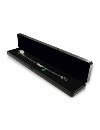Bracciale Argento Rodiato Piastra Centrale Quadrifoglio Neonato [a6a0867a]