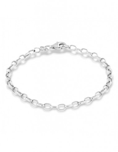 Bracciale Argento Rodiato Ovalina Rollo [0b7ed113]
