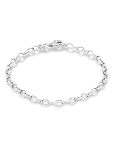 Bracciale Argento Rodiato Ovalina Rollo [0b7ed113]