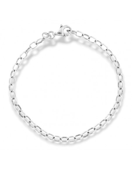 Bracciale Argento Rodiato Ovalina Rollo [bc631017]