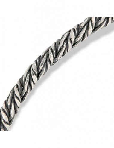 Bracciale Argento Rodiato Catena Intrecciata [e7838cd9]