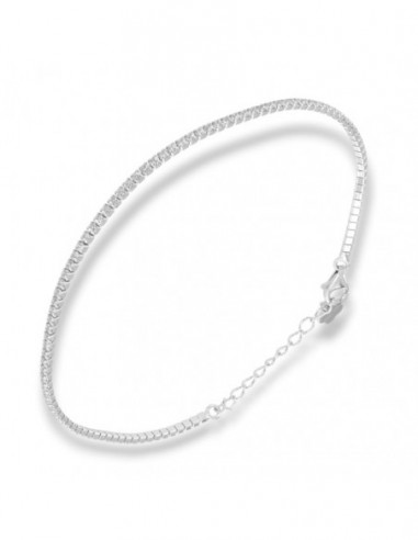 Bracciale Argento Tennis Morbido Zirconi Bianchi 1,50MM [2e31367f]