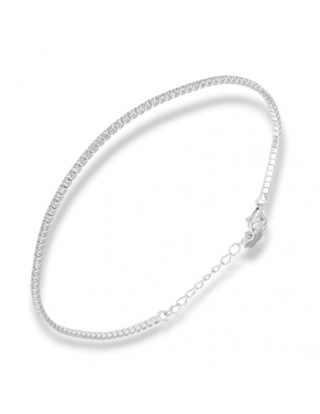 Bracciale Argento Tennis Morbido Zirconi Bianchi 1,50MM [2e31367f]