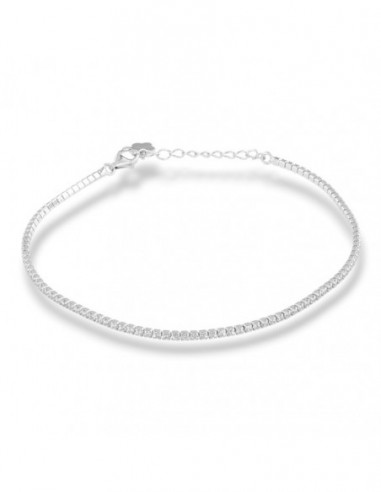 Bracciale Argento Tennis Morbido Zirconi Bianchi 1,50MM [ca9647e7]
