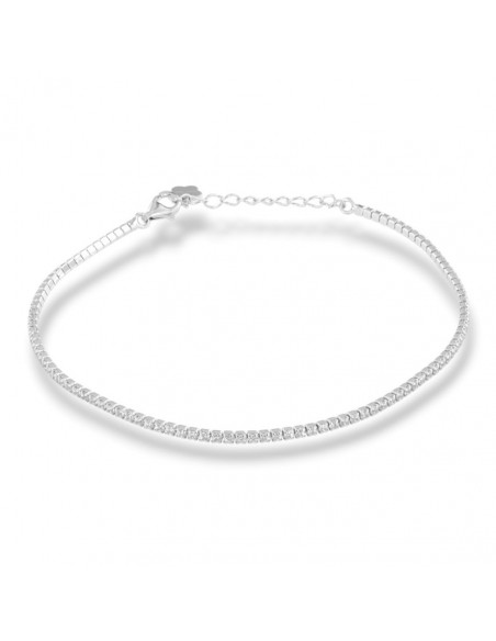 Bracciale Argento Tennis Morbido Zirconi Bianchi 1,50MM [ca9647e7]