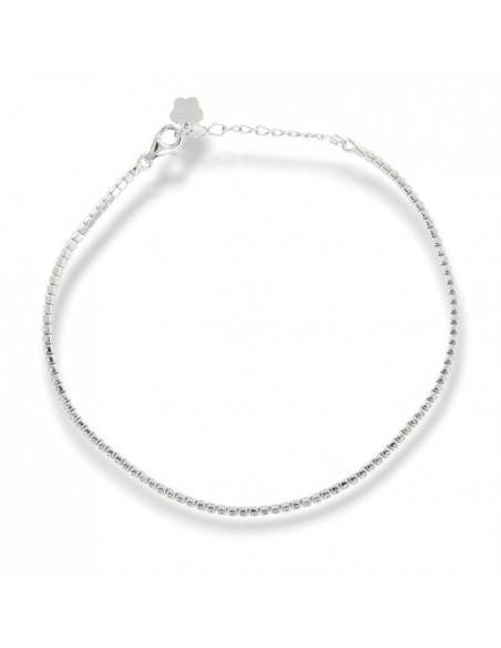Bracciale Argento Tennis Morbido Zirconi Bianchi 1,50MM [7d8b86e3]