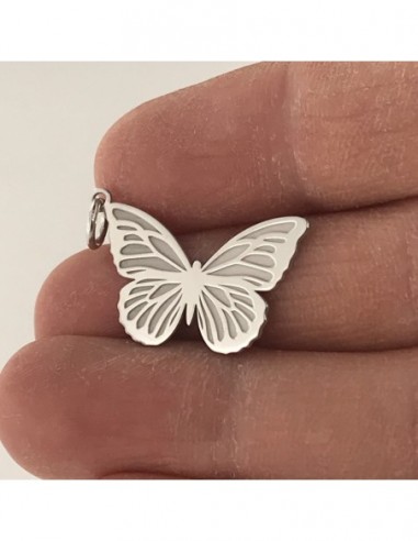 Ciondolo Argento Rodiato Farfalla [3756e6b3]