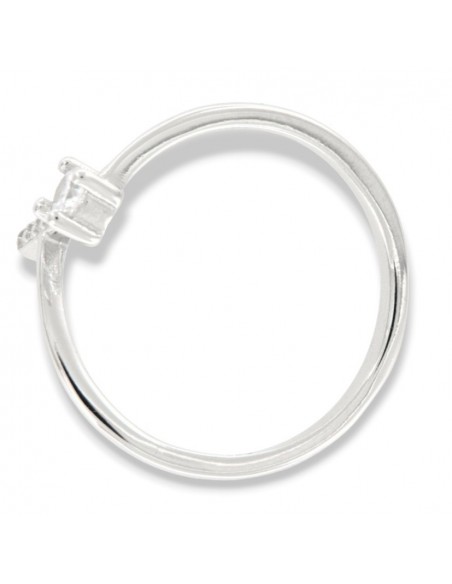 Anello Argento Rodiato Lettera I Punto Luce [5f61a5e3]