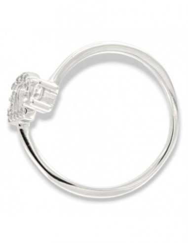 Anello Argento Rodiato Lettera D Punto Luce [1505758a]
