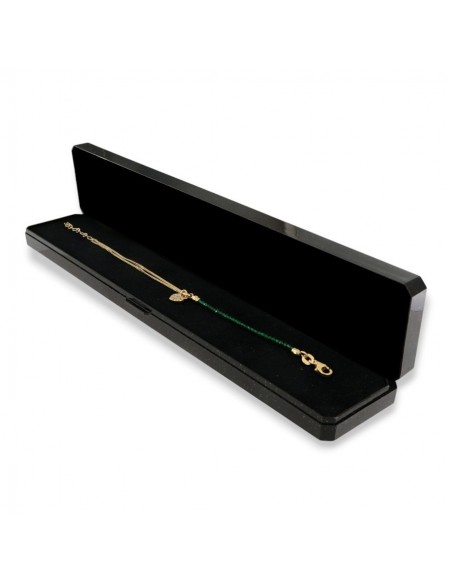 Bracciale Argento Dorato Sfere Verdi Cuore Zirconi [959070d0]