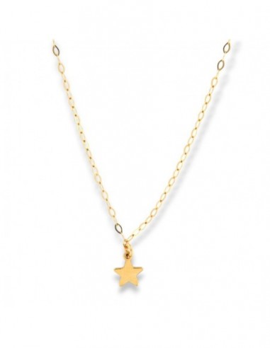 Collana Oro Giallo Ovalina Stella Pendente [a49ab1b4]