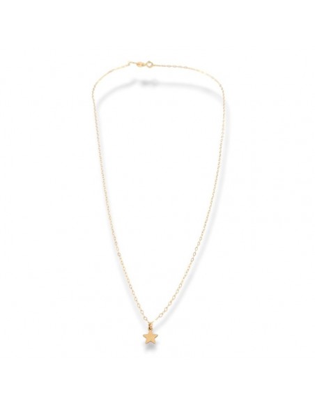 Collana Oro Giallo Ovalina Stella Pendente [748eef00]