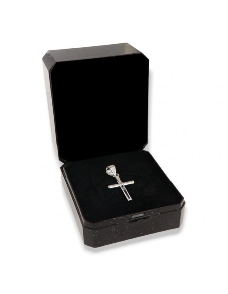 Ciondolo Argento Rodiato Croce Zircone Centrale [7d617c1c]