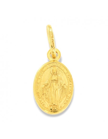 Ciondolo Argento Dorato Madonna Miracolosa 1GR [a9666cc4]