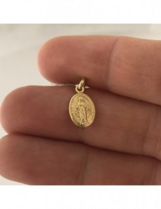 Ciondolo Argento Dorato Madonna Miracolosa 1GR [a9666cc4] 2