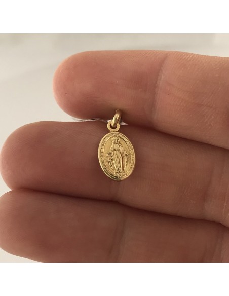 Ciondolo Argento Dorato Madonna Miracolosa 1GR [85cf86b7]