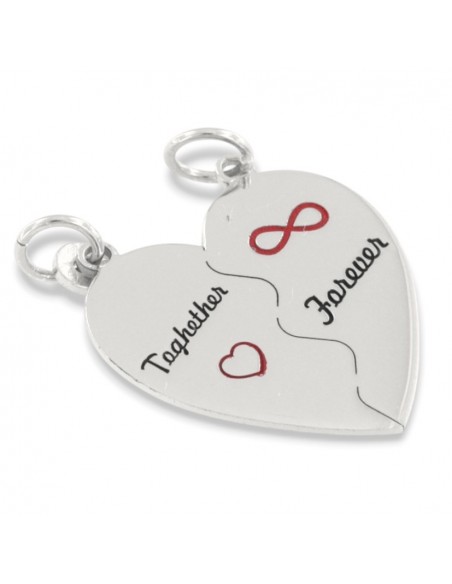 Ciondolo Argento Rodiato Cuore Divisibile [f8725756]