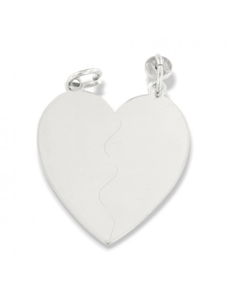 Ciondolo Argento Rodiato Cuore Divisibile [fd221048]