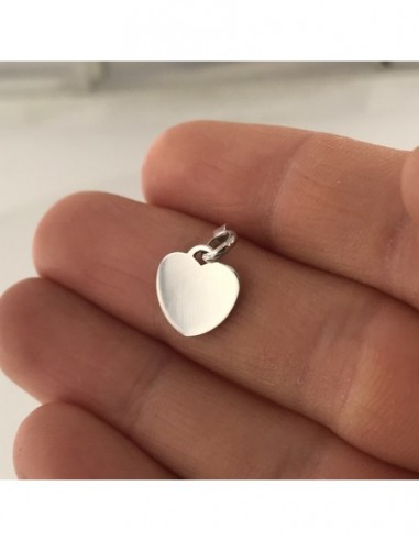 Ciondolo Argento Rodiato Cuore Liscio Piccolo [4b40ba73]