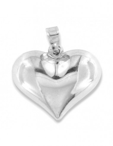 Ciondolo Argento Cuore 3D Bombato Liscio [2889d428]