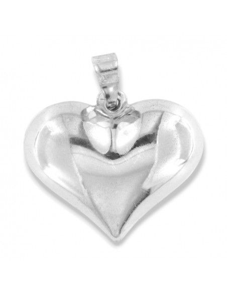 Ciondolo Argento Cuore 3D Bombato Liscio [2889d428]
