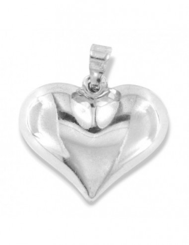 Ciondolo Argento Cuore 3D Bombato Liscio [f802b2f5]