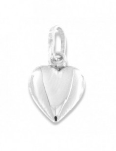 Ciondolo Argento Rodiato Cuore Schiacciato [c1446d36]