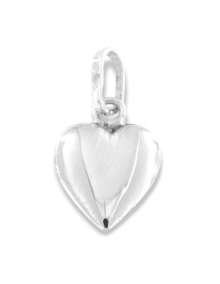 Ciondolo Argento Rodiato Cuore Schiacciato [c1446d36]