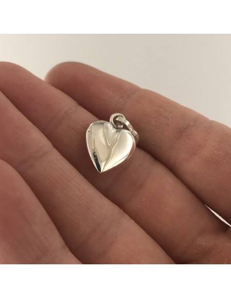 Ciondolo Argento Rodiato Cuore Schiacciato [dc55e5c2]