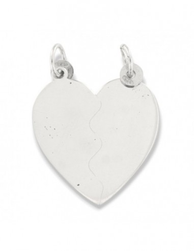 Ciondolo Argento Rodiato Cuore Divisibile [68651b4d]