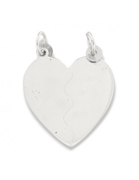 Ciondolo Argento Rodiato Cuore Divisibile [68651b4d]