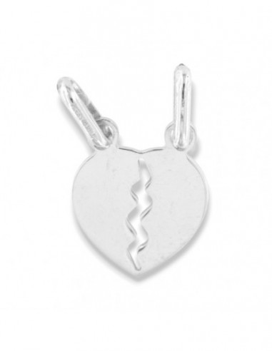 Ciondolo Argento Rodiato Cuore Divisibile 16MM [19e9cba9]