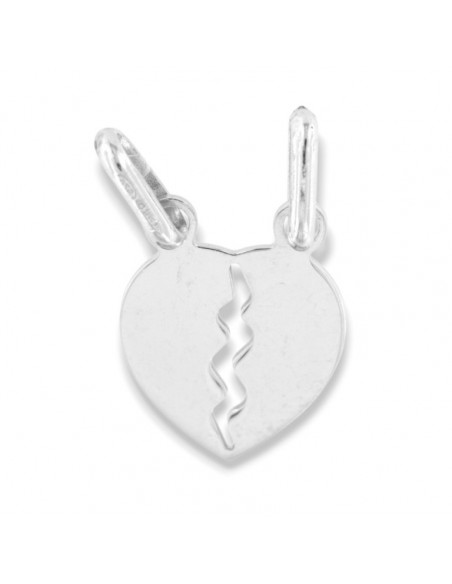 Ciondolo Argento Rodiato Cuore Divisibile 16MM [19e9cba9]