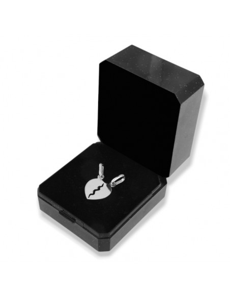 Ciondolo Argento Rodiato Cuore Divisibile 16MM [aef40aad]