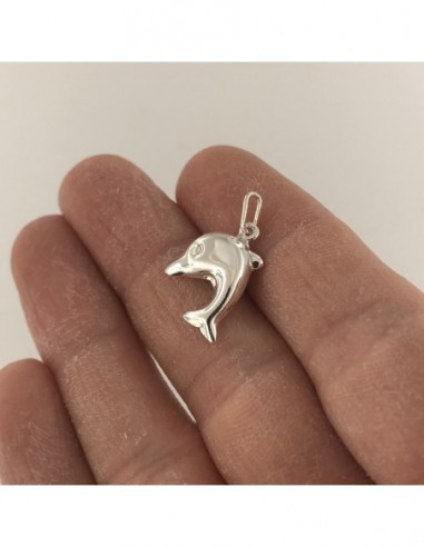 Ciondolo Argento Rodiato Delfino 3D [c7446e67]