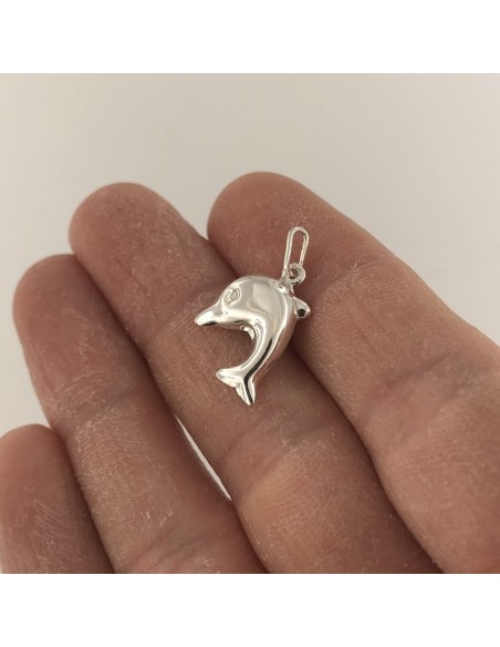 Ciondolo Argento Rodiato Delfino 3D [c7446e67]