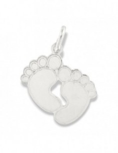 Ciondolo Argento Rodiato Piedi Uniti Bambino [75546e02]