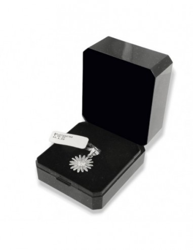 Ciondolo Argento Rodiato Margherita Zirconi Bianchi [9738e7d1]