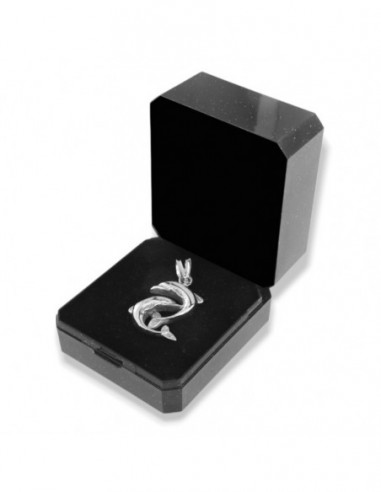 Ciondolo Argento Rodiato Coppia Delfini [f8e949ec]
