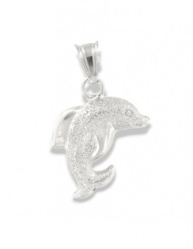 Ciondolo Argento Pendente Delfino Diamantato [c66db62b]