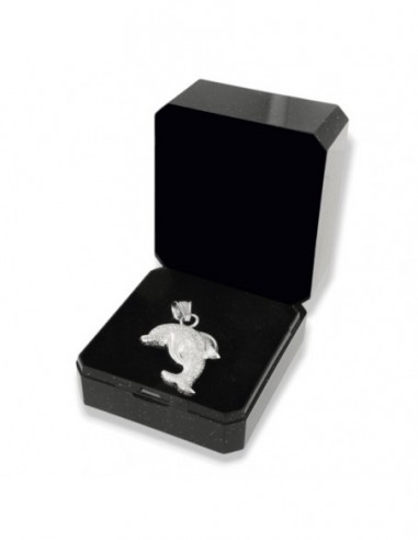 Ciondolo Argento Pendente Delfino Diamantato [7170772f]