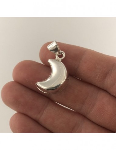 Ciondolo Argento Luna 3D Grande [930b7992]