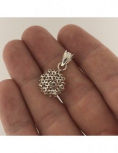 Ciondolo Argento Rodiato Fiore Doppio Traforato [591313d5] 2