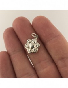 Ciondolo Argento Rodiato Fiore Lavorato [61a63efd] 2