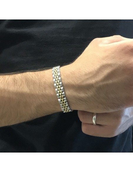 Bracciale Acciaio Maglia Jubilee Centro Dorato Piccolo [3b61bd78]