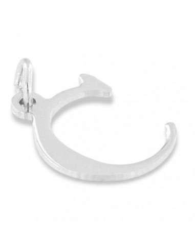 Ciondolo Argento Rodiato Lettera C Liscia [cb03d627]