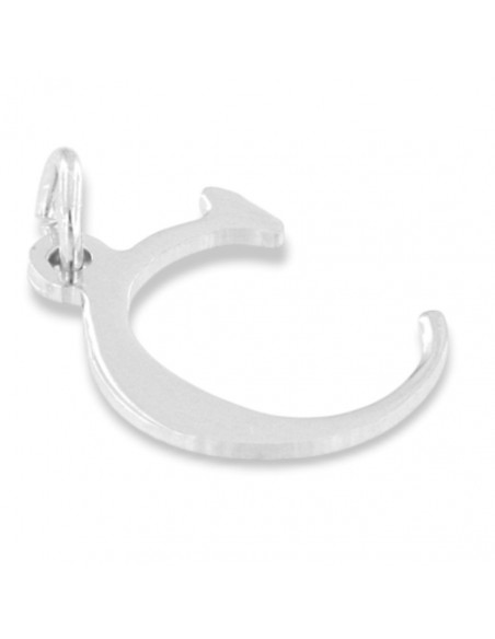 Ciondolo Argento Rodiato Lettera C Liscia [cb03d627]