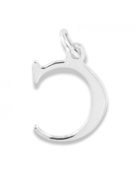 Ciondolo Argento Rodiato Lettera C Liscia [ce539139]